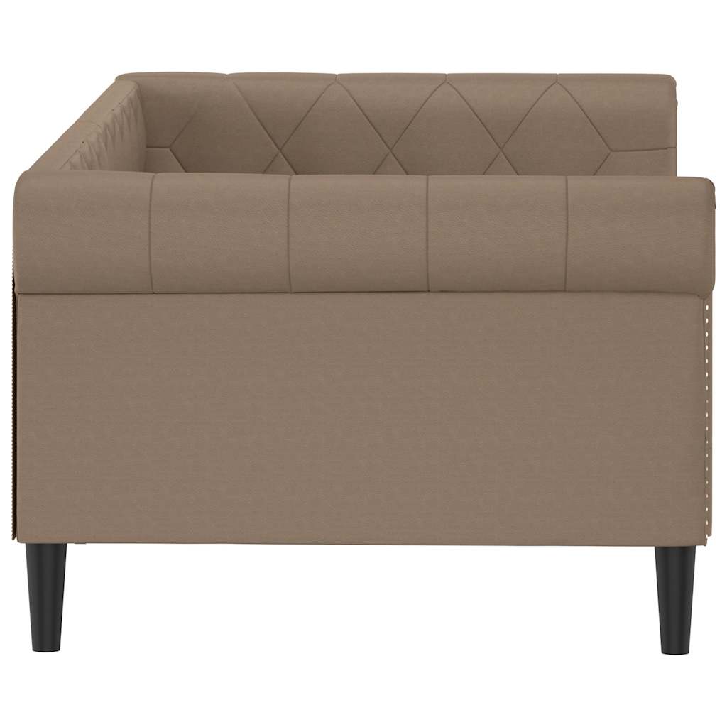 Daybed Cappuccino Brown 80x200 cm Artificial Leather
