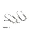 Nickel Free Glossy Stainless Steel Hoop Earrings Geometric Circle Fashion Jewelry for Women Sensitive Ears