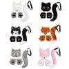 Themed Party Costume Accessory Set, Animal Mask,Halloween  Gloves and Plush-Look Tail, Adjustable Strap for Role-Play and Stage Use