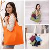 Multi-functional Folding Shopping Pouch Large Capacity Solid Color Shoulder Bag  Bag Hangings