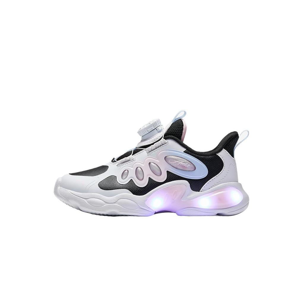 Anta Kids Wing Flash Lifestyle Series Comfortable Lightweight Durable Low-Top Casual Shoes Kids sneaker Black Anta-White Water-Pink 322449928N-3