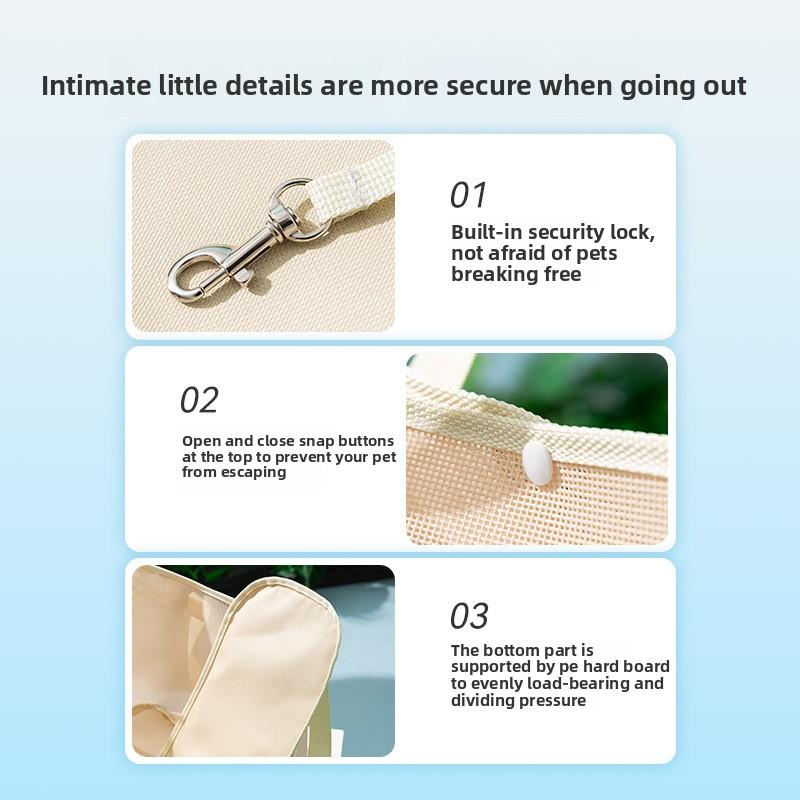 Cats Go Out In Spring and Summer, Breathable Mesh Messenger Bag, Dog Handbag, Pet Portable, Universal Cat Bag Supplies for All Seasons