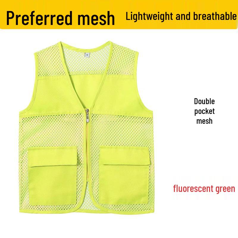 Custom Mesh Breathable Volunteer Vest with Logo for Events and Workwear