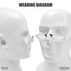 Nose Clip Reading Eyeglasses Men Ladies Portable Hyperopia Glasses Transparent Glasses Folding Glasses with Keychain +10 To +30 +1.0 +3.0