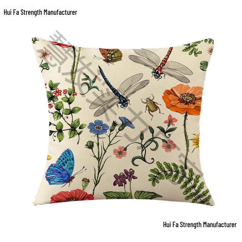 Fresh Plant Throw Pillow - Home Decor Pillowcase for Bedside or Sofa