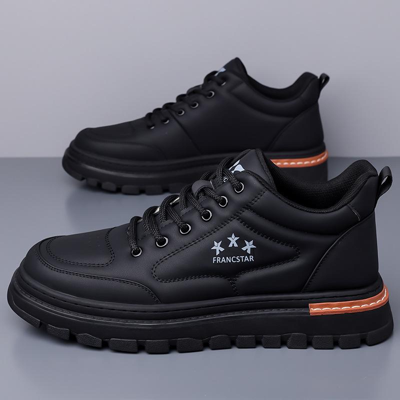 Herren 2025 Martin Stiefel: Neue Herbst/Winter Casual Sport High-Top Echtleder Retro Board Schuhe, Verschleißfeste Kurze Arbeitsstiefel