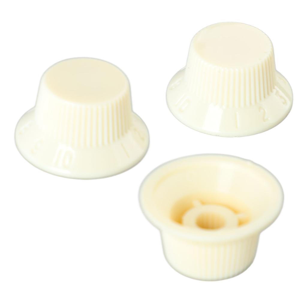 3Pcs Guitar Control Knob 1 Volume 2 Fit Top Plastic Set Kit Instrument Accessory Replacement