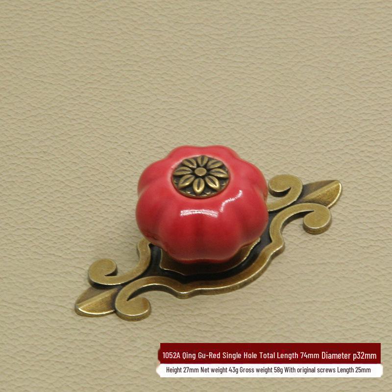 Χρωματιστές Κεραμικές Λαβές Κολοκύθας για Μοντέρνα Κινέζικα Ντουλάπια και Συρτάρια