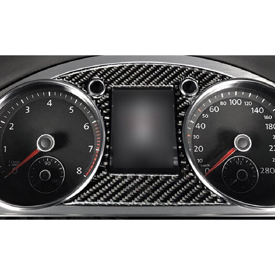 For Volkswagen CC 2009-2017 Carbon Fiber Dashboard Instrument Panel Cover Trim