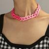 Contrast Color Eyecatching Necklace Elegant Geometric Design For Womens Style