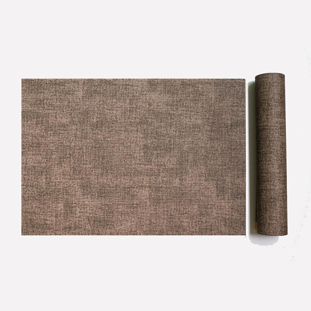 New Linen Texture Leather Table Mat Morandi Color Waterproof Tablecloth Table Mat Coffee Pad Non Slip Heat Resistant Table Cover