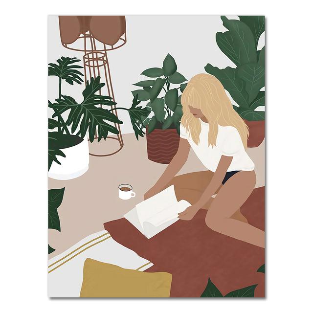 

Абстрактная мода винтажная иллюстрация девушки скандинавские плакаты и принты настенная живопись на холсте настенная картина для декора гостиной без рамки 21*30cm