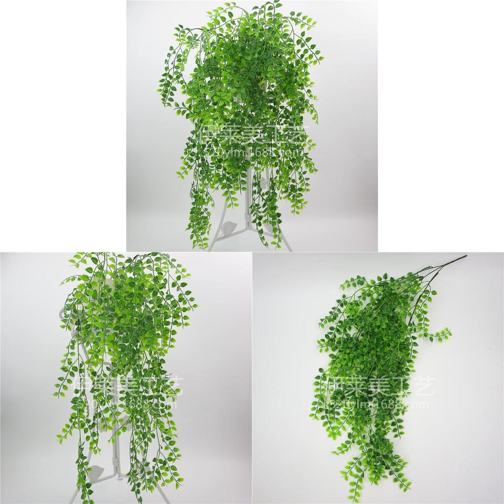 Artificial Green Plant Wall Decor With Plastic Vines For Living Room Handmade Style