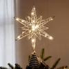 Christmas Tree Toppers Star With LED String Lights Ornaments For Christmas Home Party Decoration Festival Party New Year