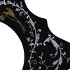 Black 41in Guitar Pickguard Scratch Resistance Decorative Flower Bird Printing Guitar Pick Guard