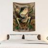 1Pc Retro Frog Tapestry, Banjo-Playing Animal 2D Print Decor, Polyester Material, All-Season For Bedroom Living Room Wall