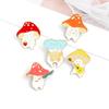 5 Stück Anstecknadel Cartoon Pilze Mini Abzeichen Aufnäher Selbstmontage Elegantes Accessoire Kleidung Schmuck Ornamente Lieblich