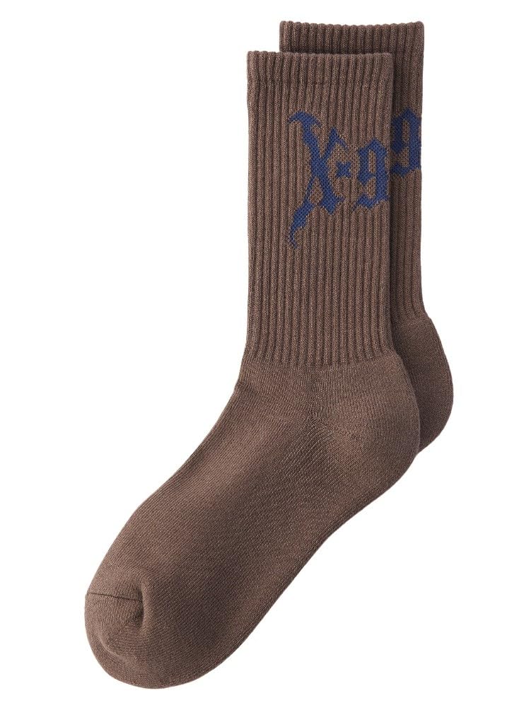 

Носки GOTHIC LOGO RIB SOCKS BROWN [X Girl] Женские