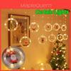 Christmas Led String Lights With Snowman And Tree Hangings For Indoor Festive Decor