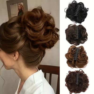 Chignon Finto Riccioli Disordinati Parrucca per Chignon per Donna Elastico per Capelli Finti Estensioni Capelli Finti Acconciature per Halloween Natale