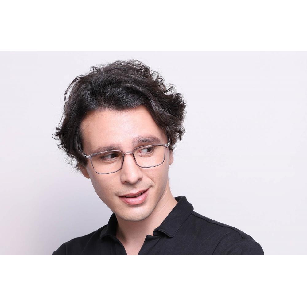 Full Rim Rectangle Transparent Grey Smartbuy Collection Taegan 2222 C3 Fashion Unisex Eyeglasses