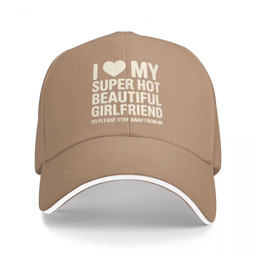 Baseball Caps I Love My Girlfriend Funny Boyfriend Retro Graphic Unisex Women Sport Summer Caps