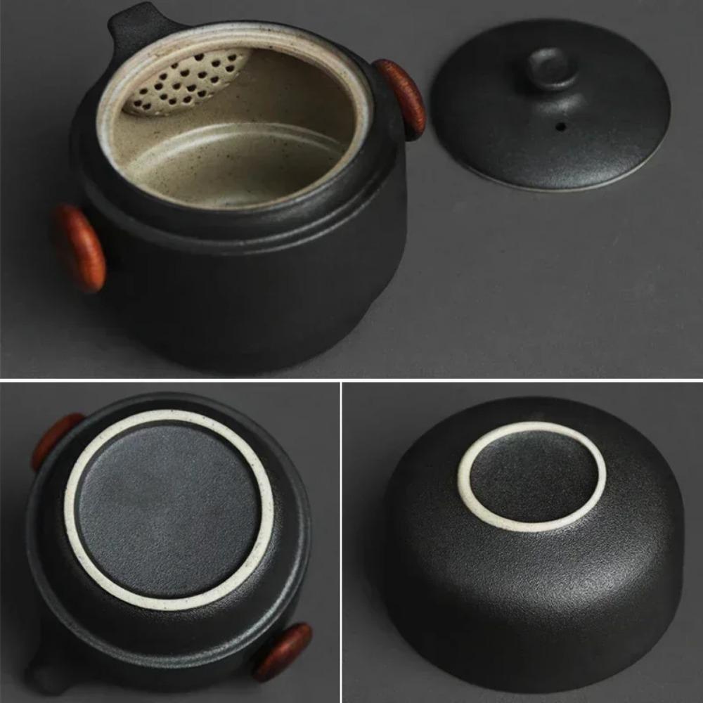 Keramik Porzellan Teekanne & Teetassen Reise Büro Kung Fu Tee Set Teegeschirr Handgefertigt Tragbar Chinesisches Tee Set Teekanne und Tassenset