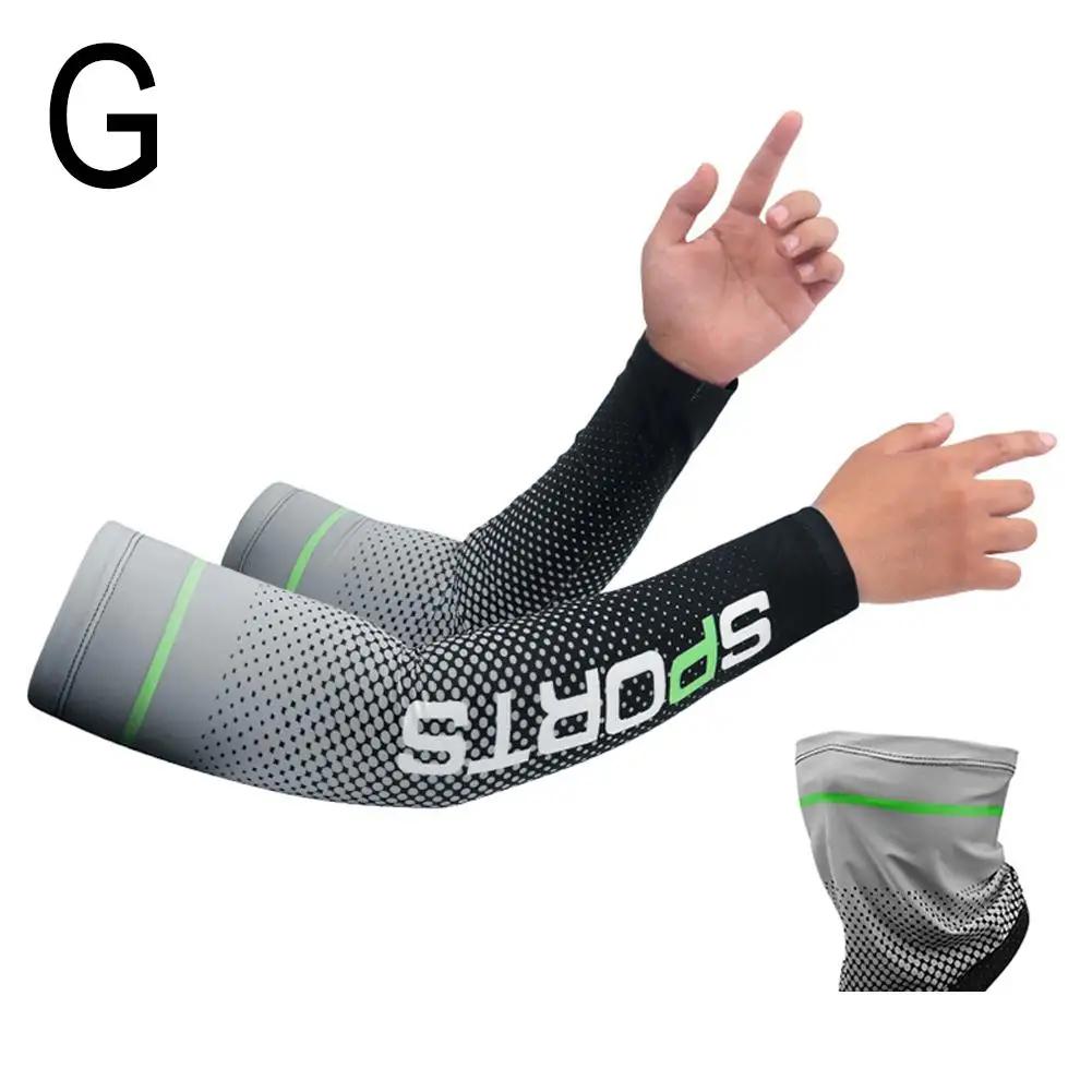 Summer Ice Silk Sleeve Mask Outdoor Activity Fishing Biking Quick-drying Mask Anti-UV Fishing Sleeves Breathable Sun Protection J8N8