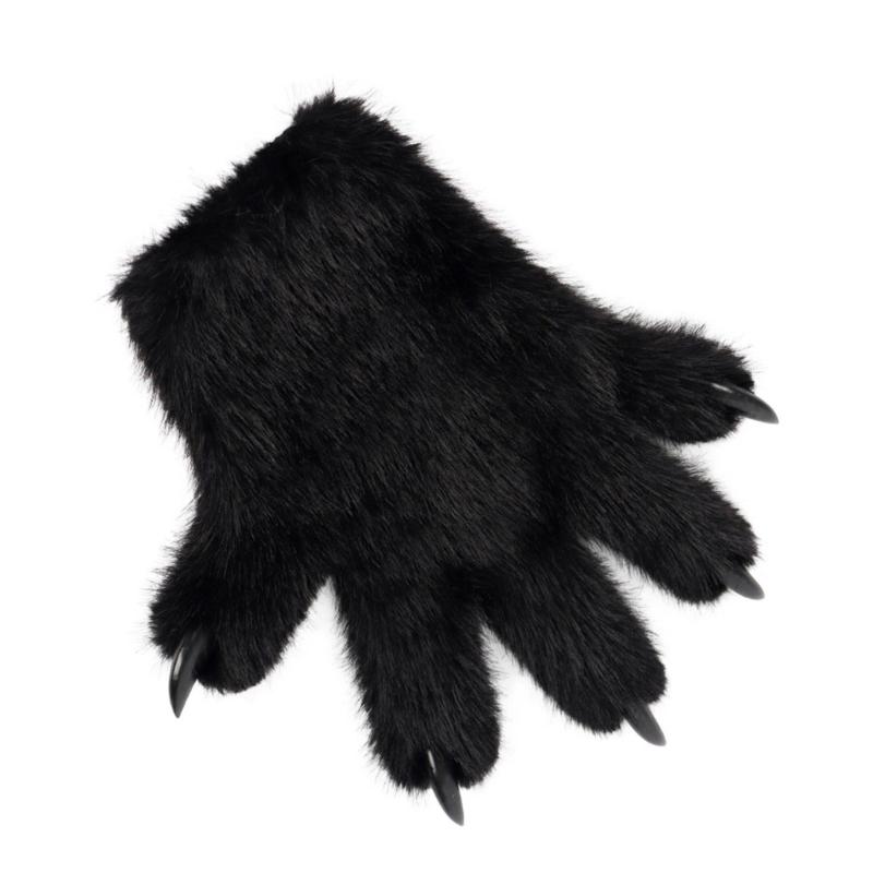 Guanti Gatti Anime Pelo Peluche Zampe di Bestia Guanti per Ragazza Adulto Costume Festa di Halloween Accessori per le Mani Cosplay