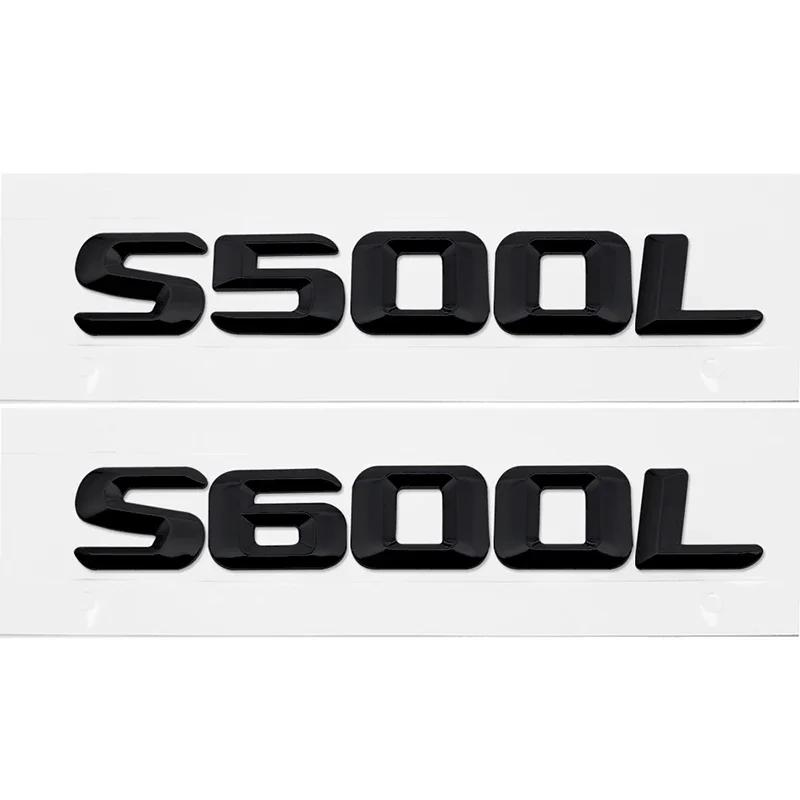 Alloy ABS Car Number Letters Sticker Rear Trunk Badge Decals for Mercedes Benz S300L S320L S400L S500L S600L Emblem Accessories