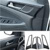For Hyundai Tucson 2016-2021 Carbon Fiber Inner Door Handle Lock Frame Trim 4PCS