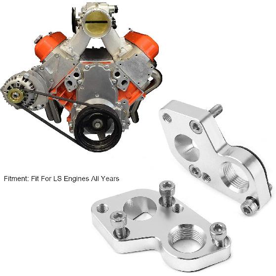 EVGATSAUTO Electric Adapter, Electric Adapter Plates Converts Pump to LS Engine Replacement For LS Engines All Yearsc