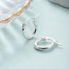 Silver-Plated Unisex Copper Hoop Earrings: Simple Fashion Design