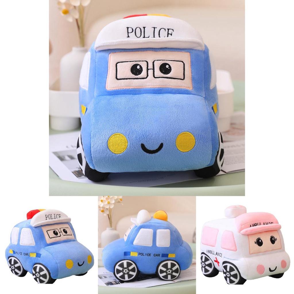 Ultra-plush Short Fur Cartoon Car Pillow- Available In 3 Vibrant Colors