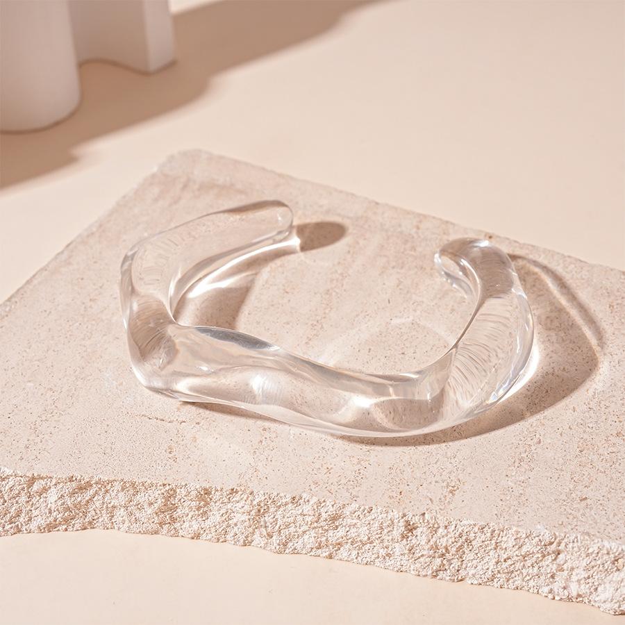 Акриловый неровный размытый геометрический круглый открытый браслет Винтажный браслет