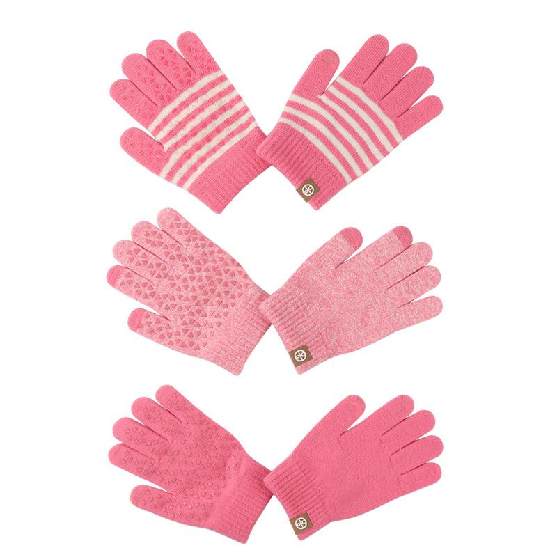 Herbst- und Winter-Kinderstrickhandschuhe Jungen- und Baby-Fleece-Thermohandschuhe Damen-Verdickte Fahrrad-Ski-Handschuhe