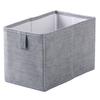 Foldable Fabric Storage Box Small Closet Organizer Bin for Clothes Grey 27.5x15.5x17cm