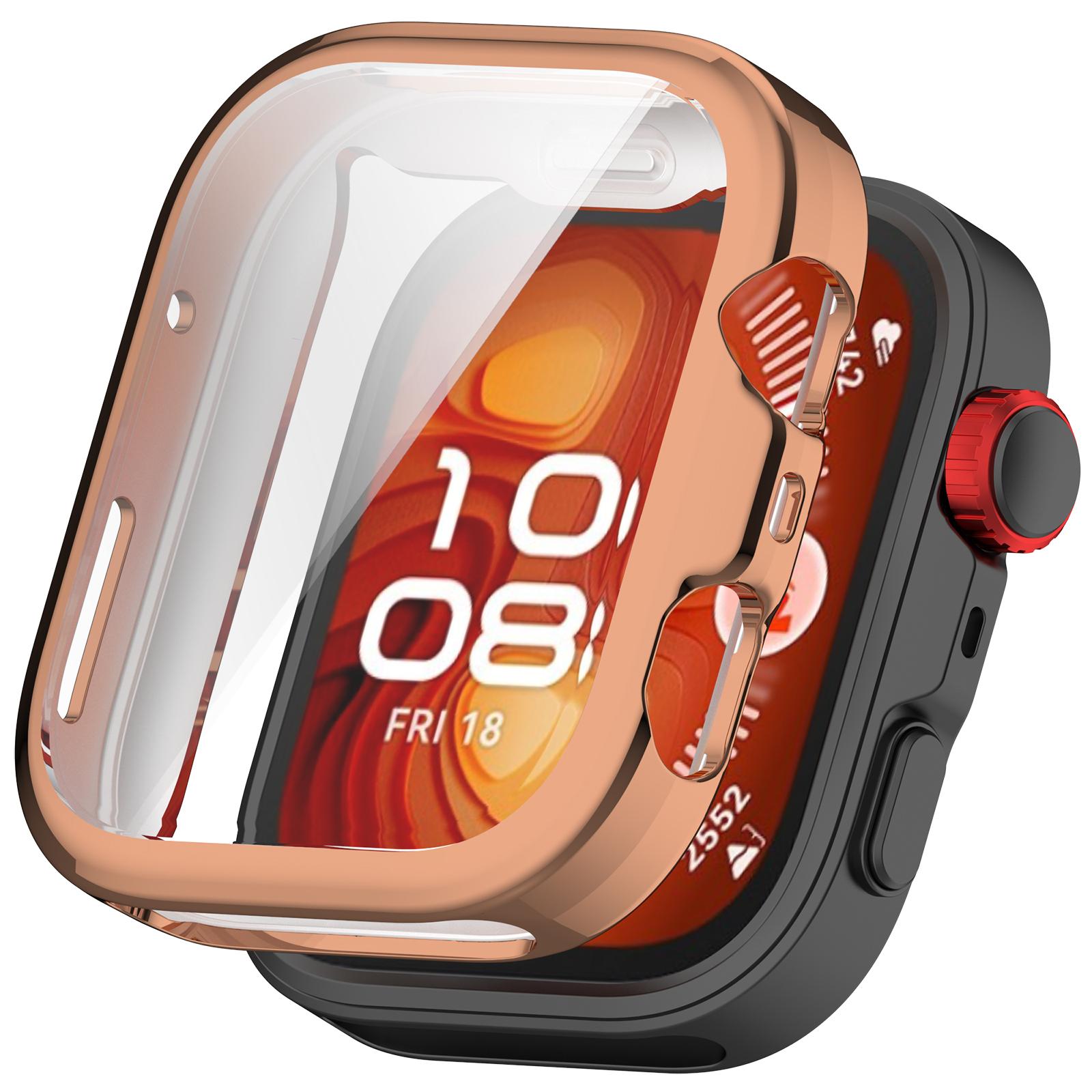 

For Huawei Watch Fit 4 Pro Watch Case Full Coverage Flexible TPU Electroplating Cover D