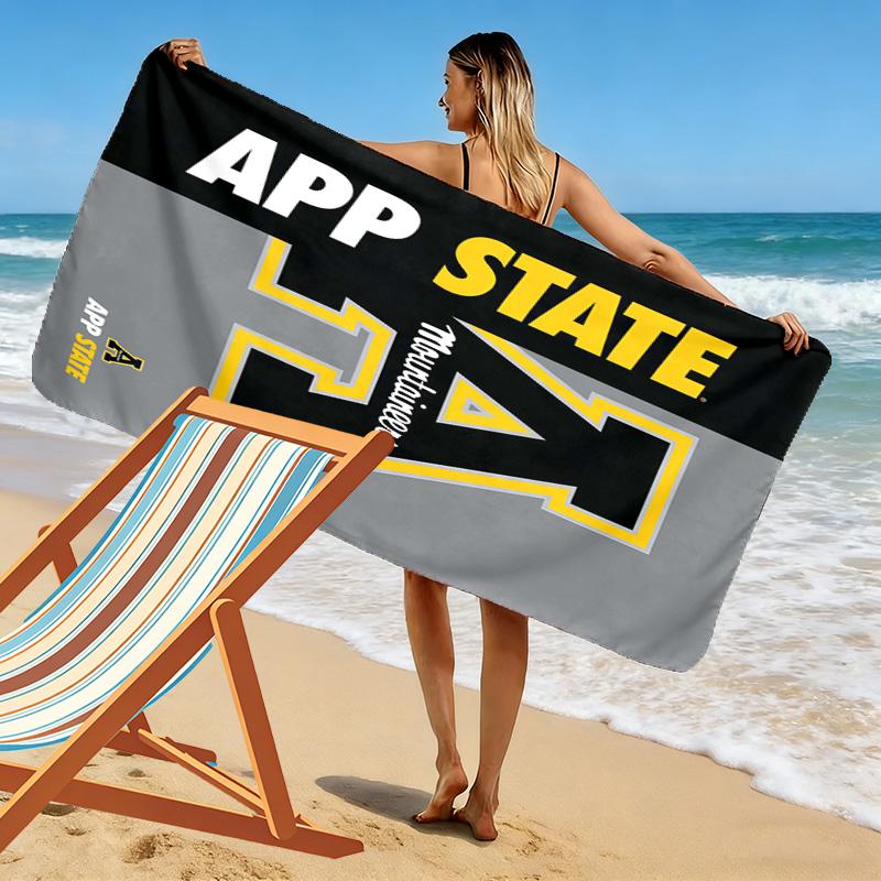 Appalachian State Mountaineers Print Beach Towel, Large Soft Quick Dry Towel for Beach Camping Swimming