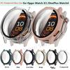 Capa de PC+Vidro Temperado para Smartwatch Oneplus Watch4 Bumper Protetor Cobertura Completa Protetor para Shell Acessório do Oppo Watch X3