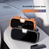 Shock-proof Car Glasses Box Press Switch Sun Visor Glasses Holder Car Sunglasses Holder  Car Visor