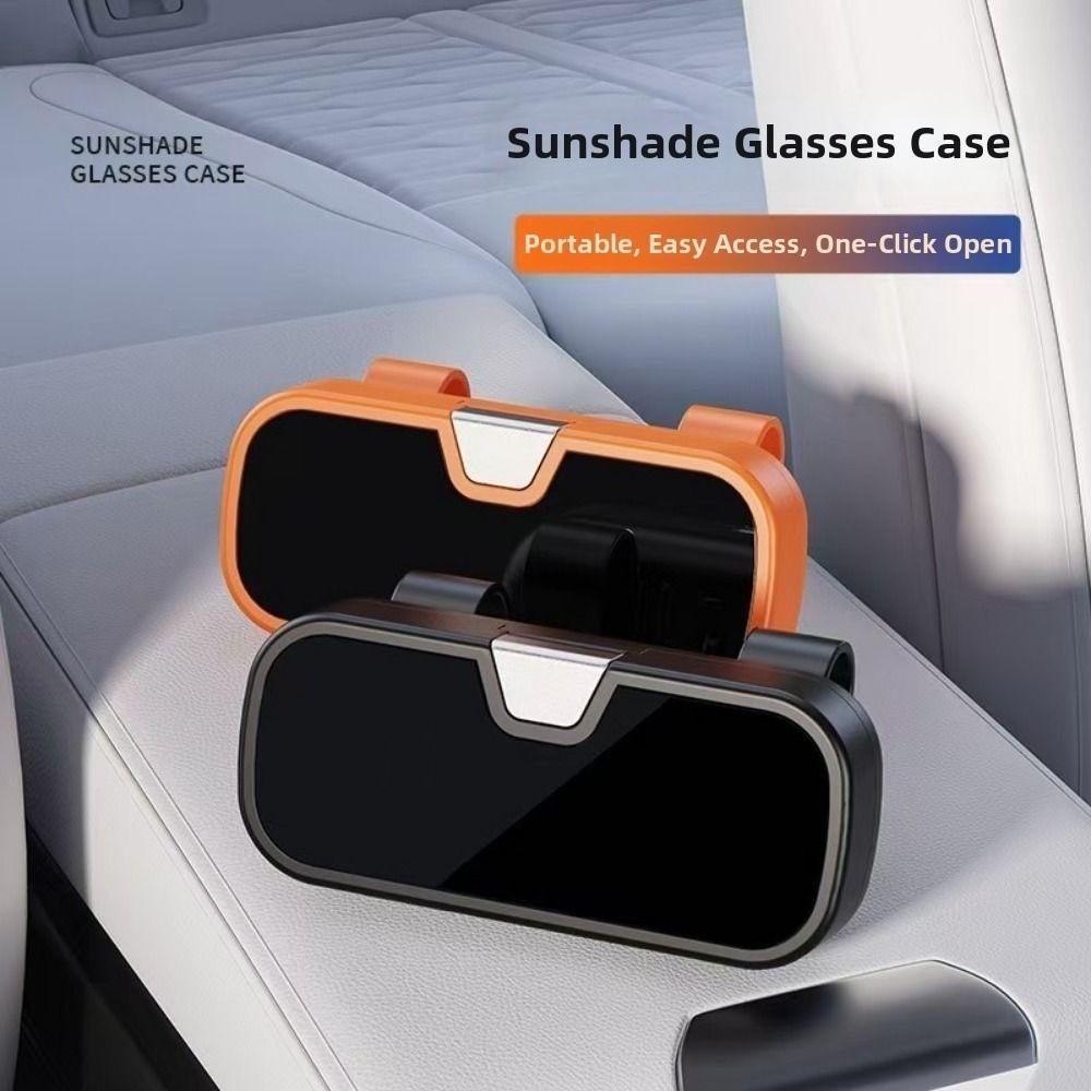 Shock-proof Car Glasses Box Press Switch Sun Visor Glasses Holder Car Sunglasses Holder  Car Visor