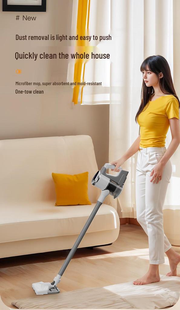 Handheld Wireless Vacuum Cleaner & Mop: Strong Suction, Wet/Dry, All-in-One Floor Washer