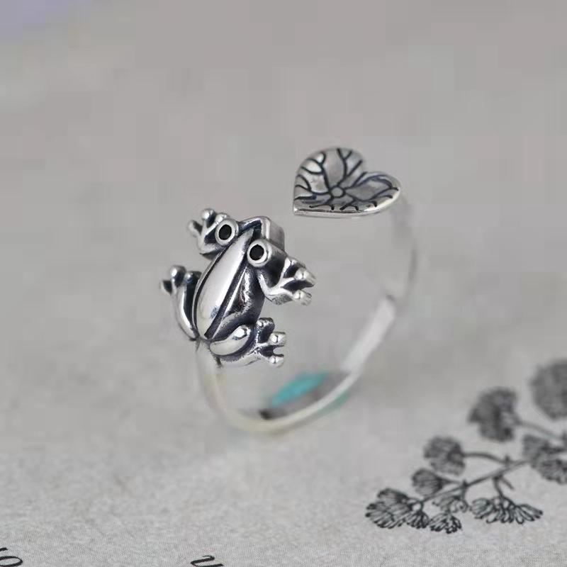 Open Ring Fashion Ring Vintage Exquisite Luxury Frog Ring