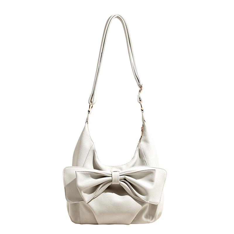 New Arrival Large Bow PU Women's Shoulder Bags Hot Sale Soft Hobo Youth Crossbody Bag Fashion Casual Large Capacity Tote Bags