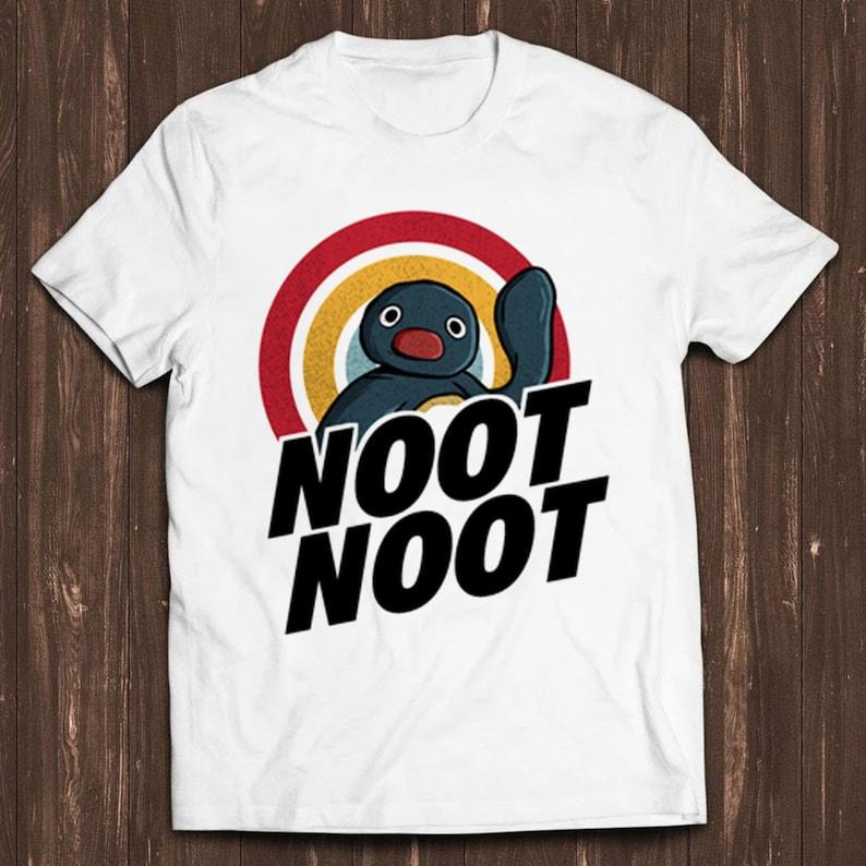 Noot Noot Pingu Rainbow Cartoon Anime Manga Funny Gift Tee T Shirt C1394 2XL