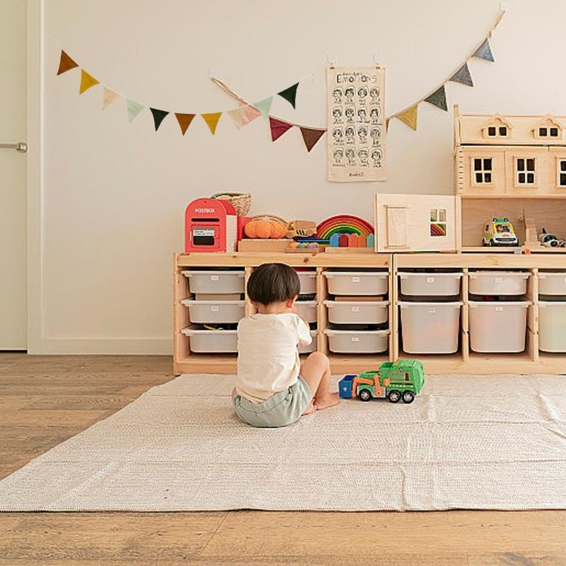 Cotton Bunting Garlands Children Room Triangular Flags Pennant Banners Nursery Birthday Party Wall Hanging Decoration