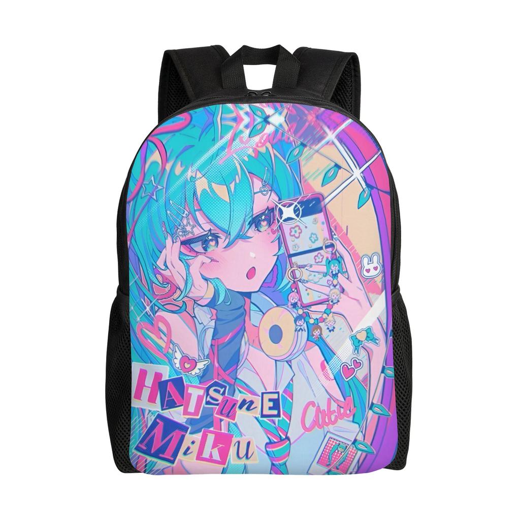 Hatsunes Anime Mikus Travel Backpack Men Women School Computer Bookbag Virtual Singer College Student Daypack Bags