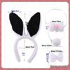 Children's Cute Plush Rabbit Ear Headband for Face Washing and Photos