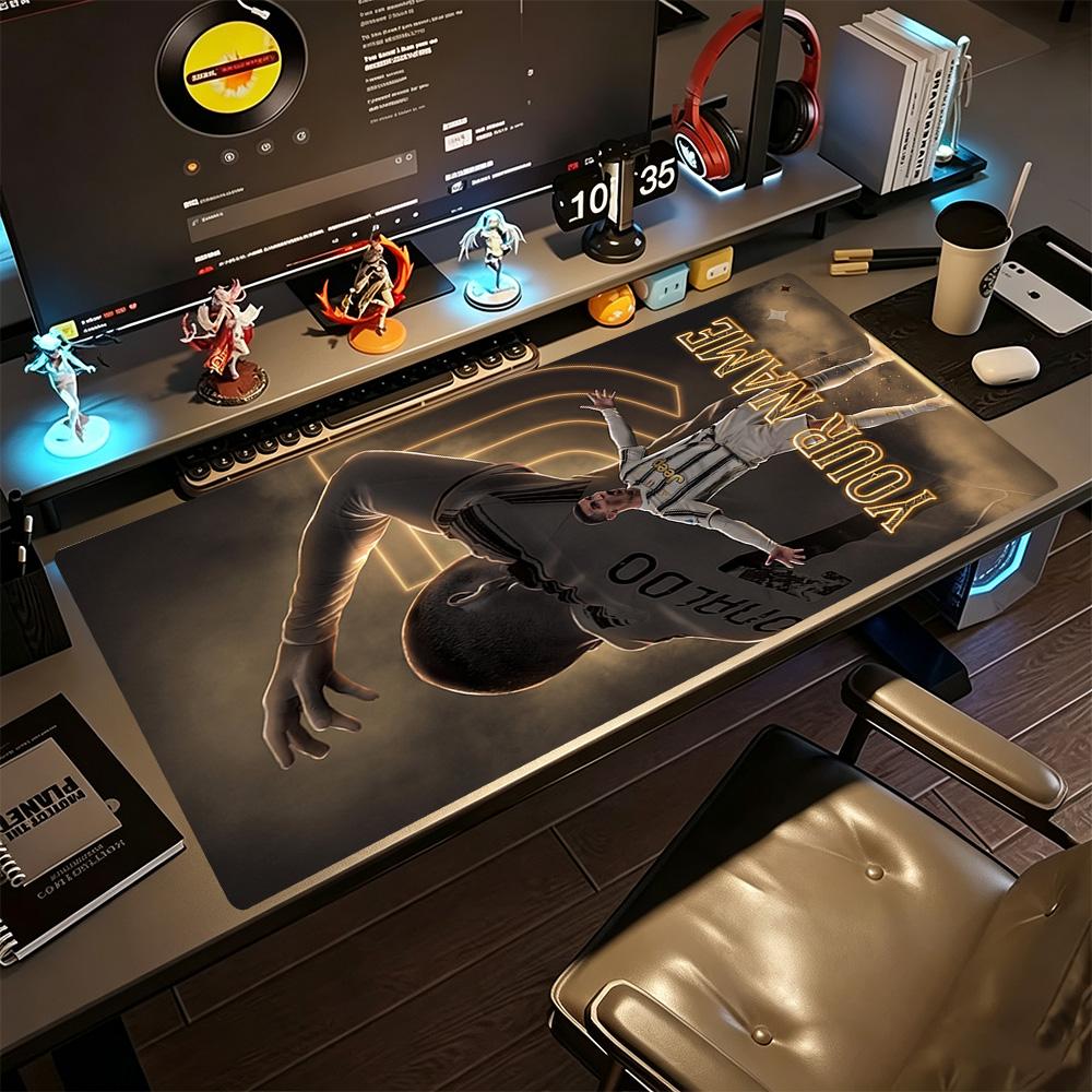 Cristiano Ronaldo (13) Personalized Name Mouse Pad Desk Mat Study Desk Mat Non-Slip Rubber Bottom Perfect Gift for Gamers And Professionals